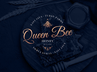 Queen Bee Logo branding design graphicdesign logo typography