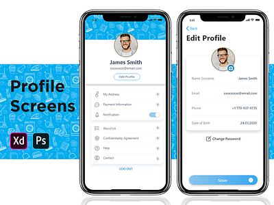 Profile Screens UI / UX Mobile Design mobile app mobile app design mobile design mobile ui profile card profile design profile page ui ui ux ui design uidesign uiux ux ux ui ux design uxdesign uxui uı uıdesign