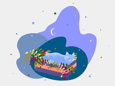 Sleeping cat cat graphic illustration sleep vector