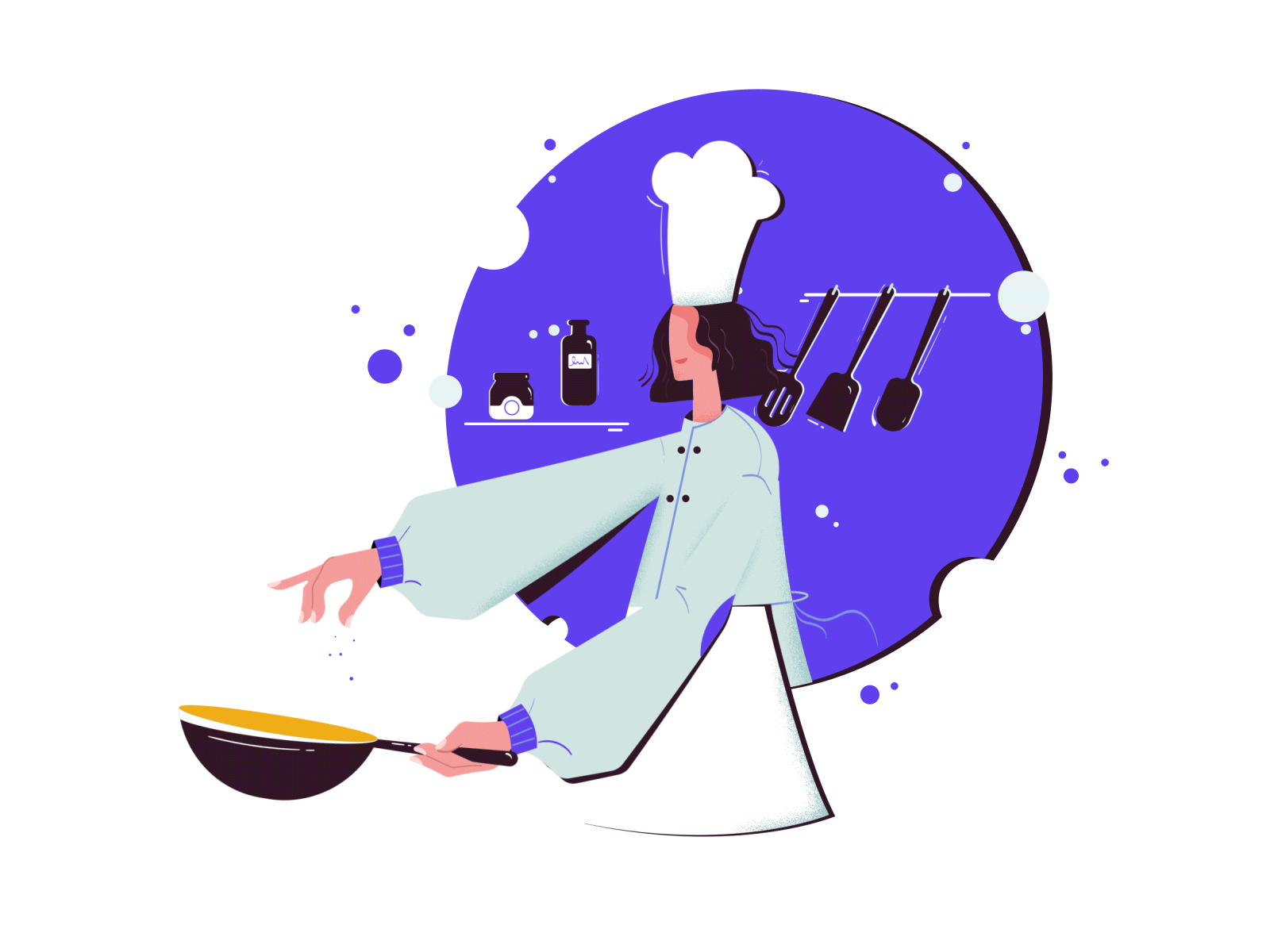 👩🏼‍🍳 Cooking Time - Animated 2d animation after effects animation branding character concept cooking design dribbble dribbble best shot gif girl kitchen logo loop motion motion design motion graphic motiongraphics smooth
