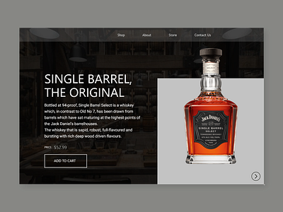 whisky shop webpage art design ui ux web