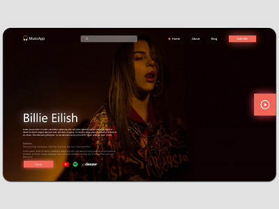 Music Page app art design design app designer music music app ui ux web webdesign xd