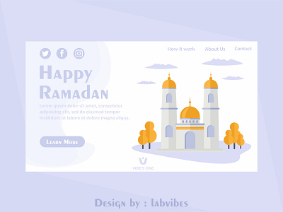 HAPPY RAMADAN design flat illustration mubarak muslim ramadan vector