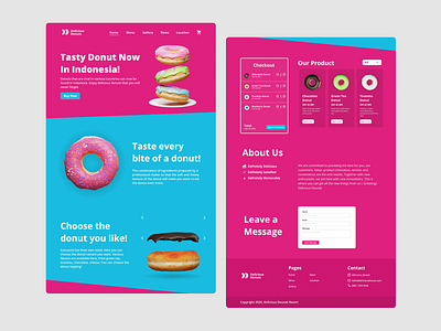 Dounat Delicious Website colorful figma ui uidesign uiux webdesign website