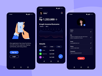 Cashflow Mobile App design figma mobile app mobile design simple design ui uidesign uiux