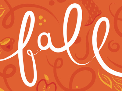 Fall apple fall illustration leaves lettering orange pattern rain boots tea vector