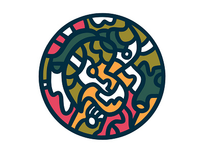 Rawr adobe draw circle color illustration ipad pro pattern tiger vector