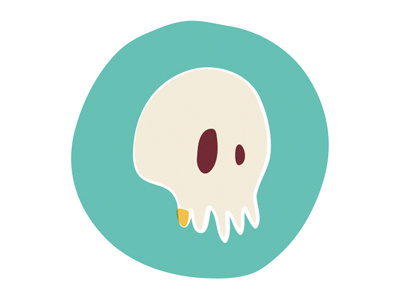 Skull badge button color process skull vector