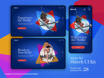 Shiveh UI Kit - Homepage Designs