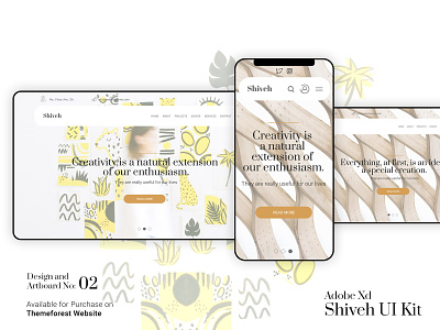 Clean UI Kit, Shiveh Ver. 01 brand business clean concept design graphic interface kit minimal responsive ui uidesign uxui webdesign website