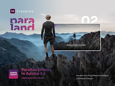 Paraland | Adobe XD Parallax Prototype - Second Pack - Freebies business clean design free freebie freebies graphic interface minimal parallax slider ui ui design uiux ux webdesign website