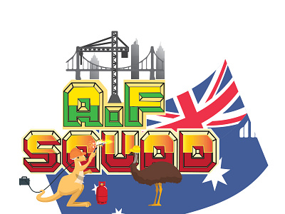 logo design for aussie fabrication squad design illustration logo vector