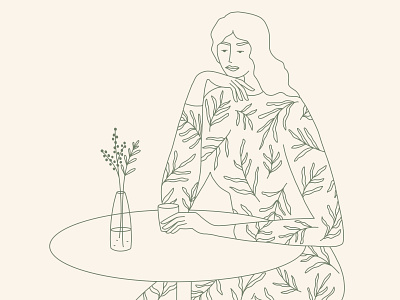 Table for one cafe character coffee coffeehouse cup cup of coffee drink fashion female girl girl character illustration lifestyle lonely sitting style table table for one woman young