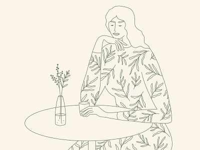 Table for one cafe character coffee coffeehouse cup cup of coffee drink fashion female girl girl character illustration lifestyle lonely sitting style table table for one woman young