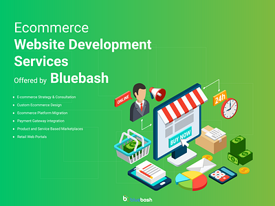 Ecommerce Website Development Services Offered by Bluebash branding design ecommerce ehr ehr software illustration typography ui ux