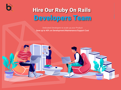Ruby On Rails Developer Team branding design ehr software illustration rails ruby rubyonrails typography ux