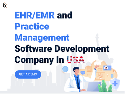 Practice Management Software Development Company in USA branding design ehr ehr software illustration ux