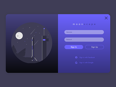Daily UI: Sign In / Sign Up Page android astrology costar dailyui horoscope ios lunar mobile moon purple register rocket signin signup space stars ui ux zodiac