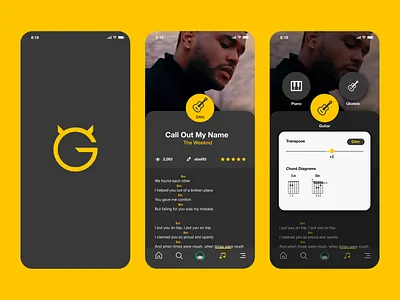 Ultimate Guitar: iOS Mobile App app chords cover dailyui guitar ios lyrics mobile music musician piano product redesign reimagined singing songwriting spotify ukelele ultimate web