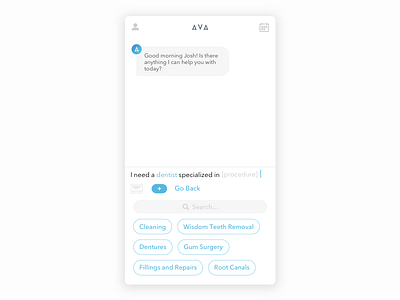 Ava - Find and Schedule Appointments with Doctors bot chat chatbot message messenger