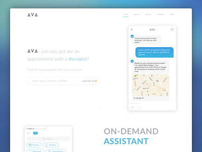 Ava App Landing Page