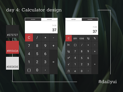 DailyUI #4 app design calculator calculator app calculator ui dailyui dailyui 004 dailyuichallenge design flat minimal mobile app mobile design mobile ui ui ux