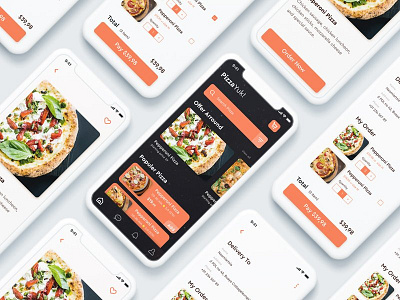 Food Ordering App app concept figma food food app illustration ordering typography ui ux vector
