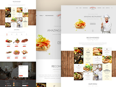 Restaurant Website Landing Page concept design food landingpage photoshop restaurant simple ui ux website