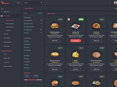 Restaurant Web App by John E Saliva on Dribbble