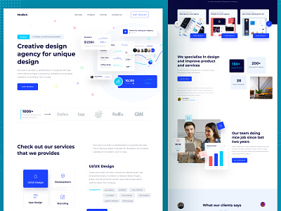 StudioX - Agency Website agency landing page agency website concept figma illustration illustrator studiox vector