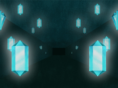Celephaïs - Crystals animation background blue concept art crystal illustration