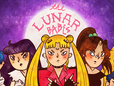 The Lunar Babes anime cute fanart manga pgsm sailor moon
