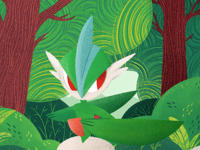 Gallade collab forest gallade green illustration pokéllabs pokémon