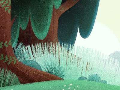 Forest II animation art background bg concept drawing forest green illustration nature study trees