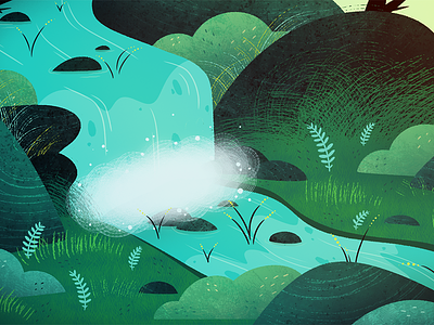 River 2d animation background bg bg art cintiq digital art drawing forest illustration nature river