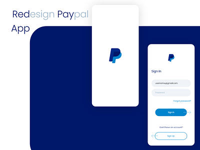 Redesign Paypal Concept home screen intro screen introducing introduction login login design login page login screen payment app wallet ui