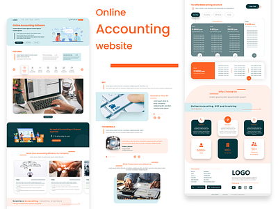 Online accounting software accounting feature online plans pricing service ui ui design web app webdesign website website design website theme