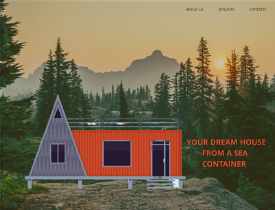 Dream house containerhouse dailyui dailyui 003 dailyui003 design forest illustraion landing page nature ui ux