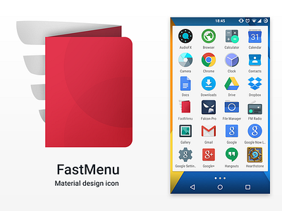 Material Design Icon Fastmenu android app icon icon launch icon material design menu restaurant