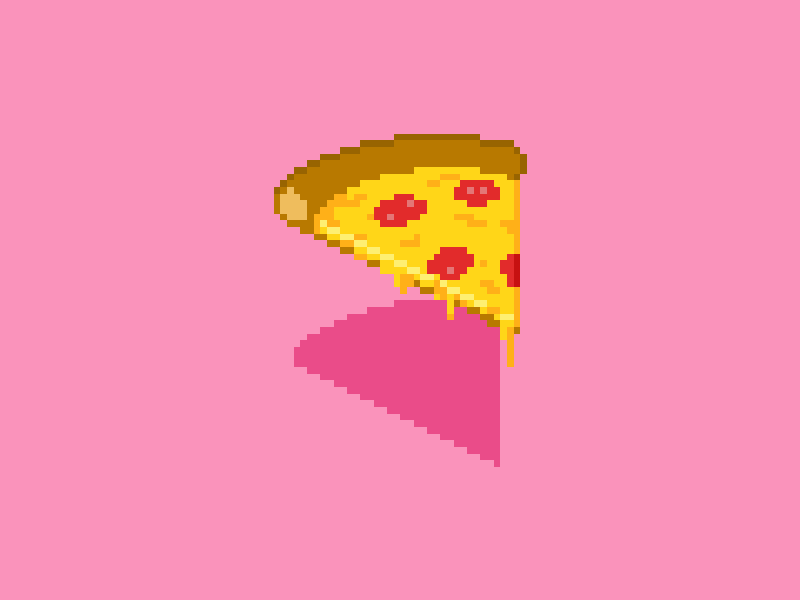 Pixxxel Pizzza Anyone? animation dribbble floating gif invite loop pixel pizza
