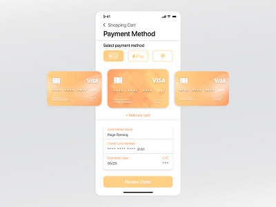 Daily UI 002 - Credit Card Checkout app app design daily 100 challenge dailyui dailyuichallenge product design typography ui ux design xd