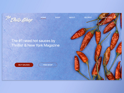 Daily UI 003 - Landing Page The Chili Shop