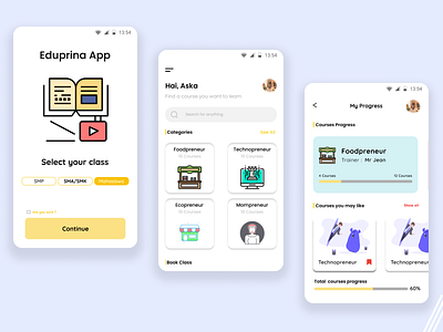 Educational Platform App educational mobile design ui