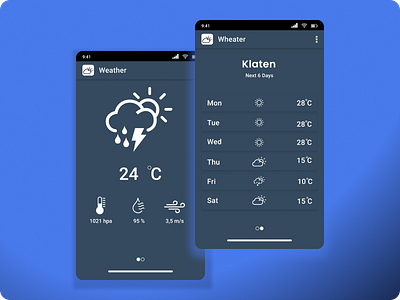 Weather App design mobile design ui weather