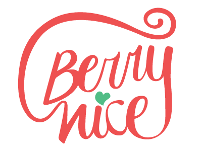 Berry Nice calligraphy lettering logo