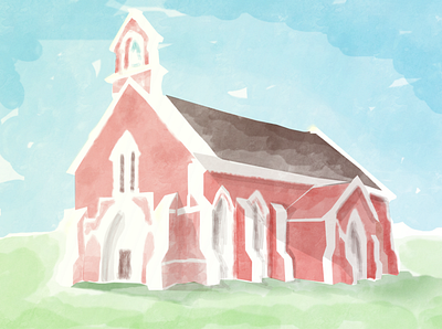 Church Roorkee artwork design graphic perspective sketchbook sketching watercolor