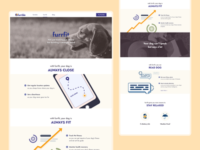 Furrfit Webpage - Furrble artwork branding dailyui design flat icon illustration interface logo ux web