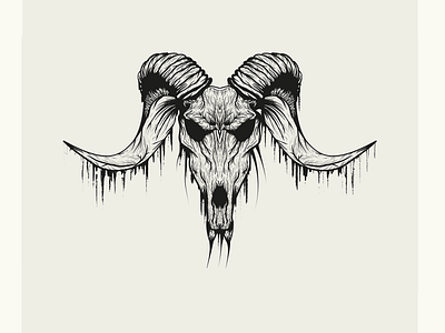 Demon Skull anatomy animal comic dark depth design detailing illustration logo tattoo ui