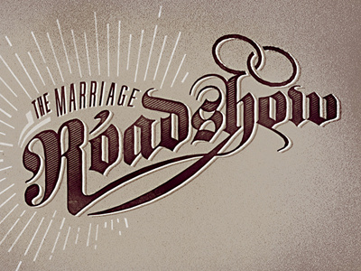 Marriage Roadshow texture typography vintage