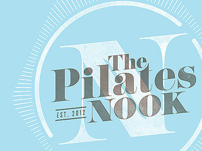 The Pilates Nook identity logo typography vintage